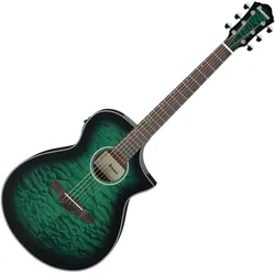 Ibanez AEWC16QA-TEH Westerngitarre Transparent Emerlad Burst Top Nat High Gloss