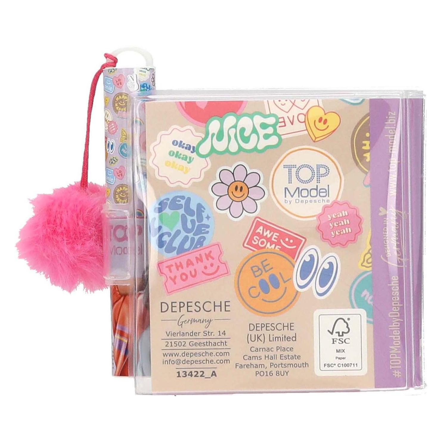 Depesche TOPModel Mini Notizbuch mit Kugelschreiber GIRL POWER (DP13422)
