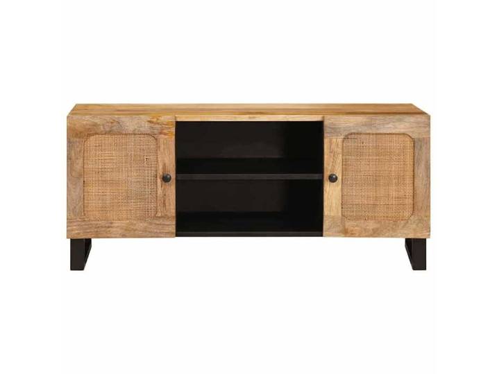 CHIC Cabinet HIFI - Marron Meuble TV Moderne - ZENCORE - MEUBLE DE SEJOUR - Marron 105x33x46cm - Bois de mangue massif 5314
