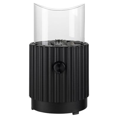 Feuerstelle TEPRO "Tisch-Gasfeuerstelle mit Dekosteinen", schwarz, H:30cm Ø:16,8cm, Feuerkörbe