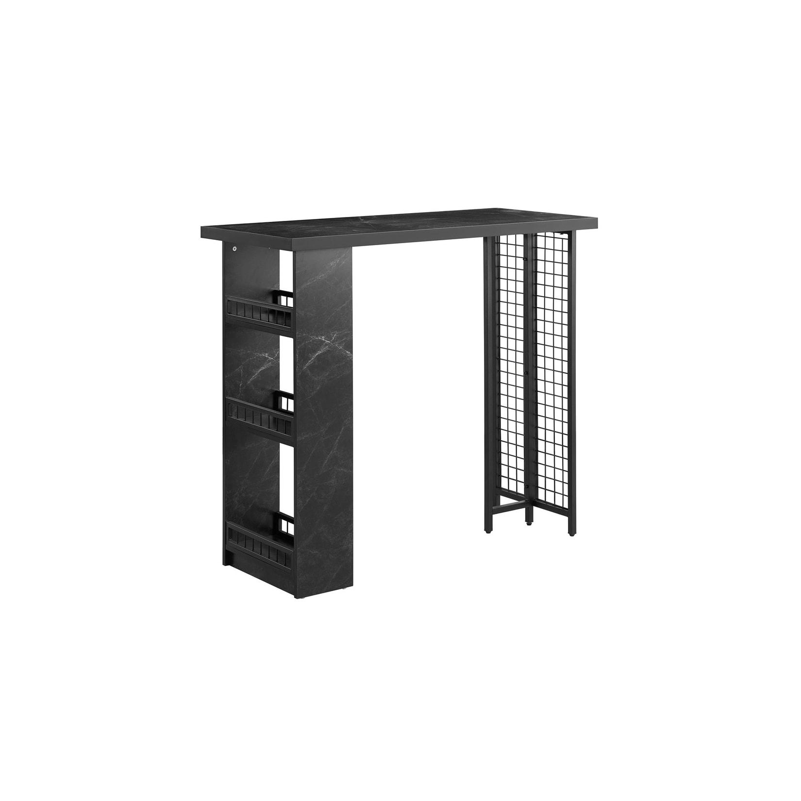 SoBuy Bartisch Schwarz 120x50x105cm Industriell