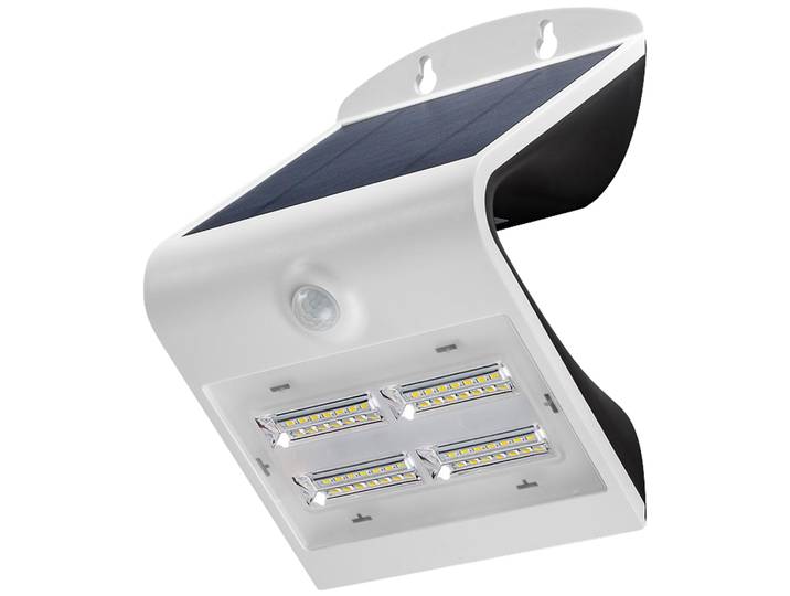 goobay Applique murale solaire à LED avec détecteur de mouvement 3\,2 W neutre/blanc