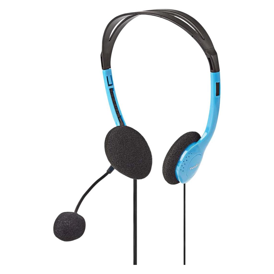 Nedis Kopfhörer für PC Kopfband 2 Stecker 3,5 mm (Kabelgebunden) (CHST100BU)