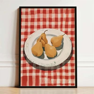 Uplift Treasures French Breakfast Canvas Wall Art Lemon Wine Oyster And Pasta Poster 16 19.69 27.56 In Unframed