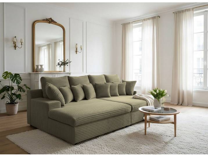 Fun Möbel Big-Sofa Megasofa FUN LOREA in Stoff Tilia, Rundumbezug