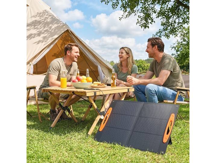 HOMCOM Chargeur Solaire 100W Pliable USB-A/C IP67 Noir