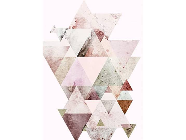 Pyramid International Poster Motif triangles Rouge 50 x 70 cm