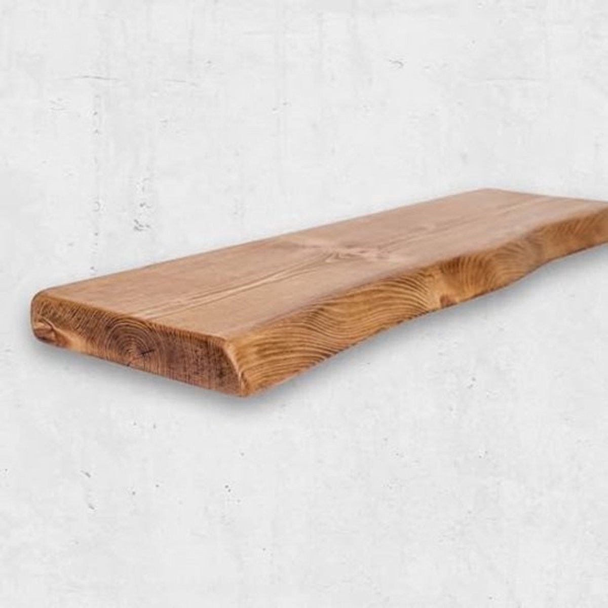 Rustieke zwevende wandplank van massief teruggewonnen hout, 170 cm