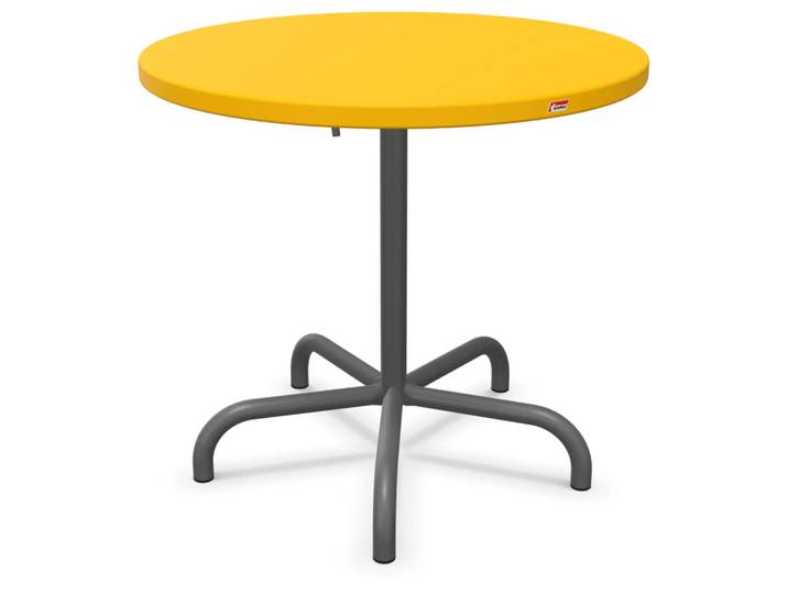 Metall-Stehtisch Rigi Rund von Schaffner / Farbe: Gelb / Grösse: x cm