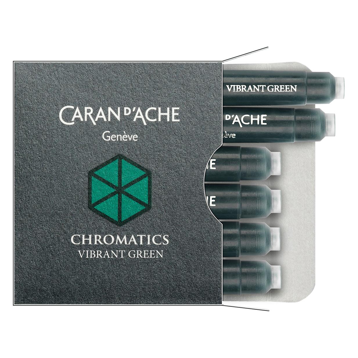 Caran d'Ache Chromatics Tintenpatronen (Grün, 6 Stk.) (8021.21)
