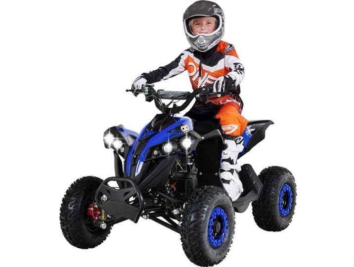Actionbikes Motors Kinder Quad Elektro ATV Reneblade (Schwarz/Blau)