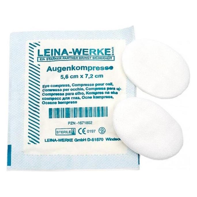 Leina Augenkompressen 5.6 cm x 7.2 cm / steril / 2 Stk. / paarweise (10-61252)