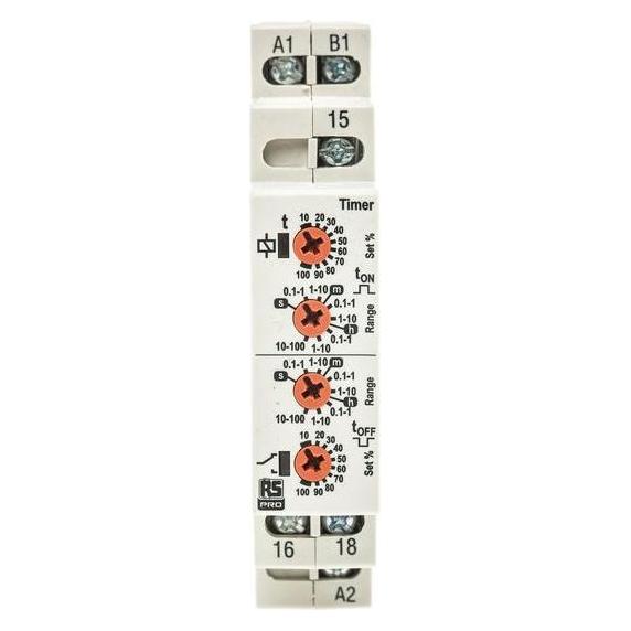 RS PRO Asymmetrical Recycling Time Relay (1026127)