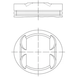 Kolben MAHLE 001 34 00 für Mercedes-Benz C