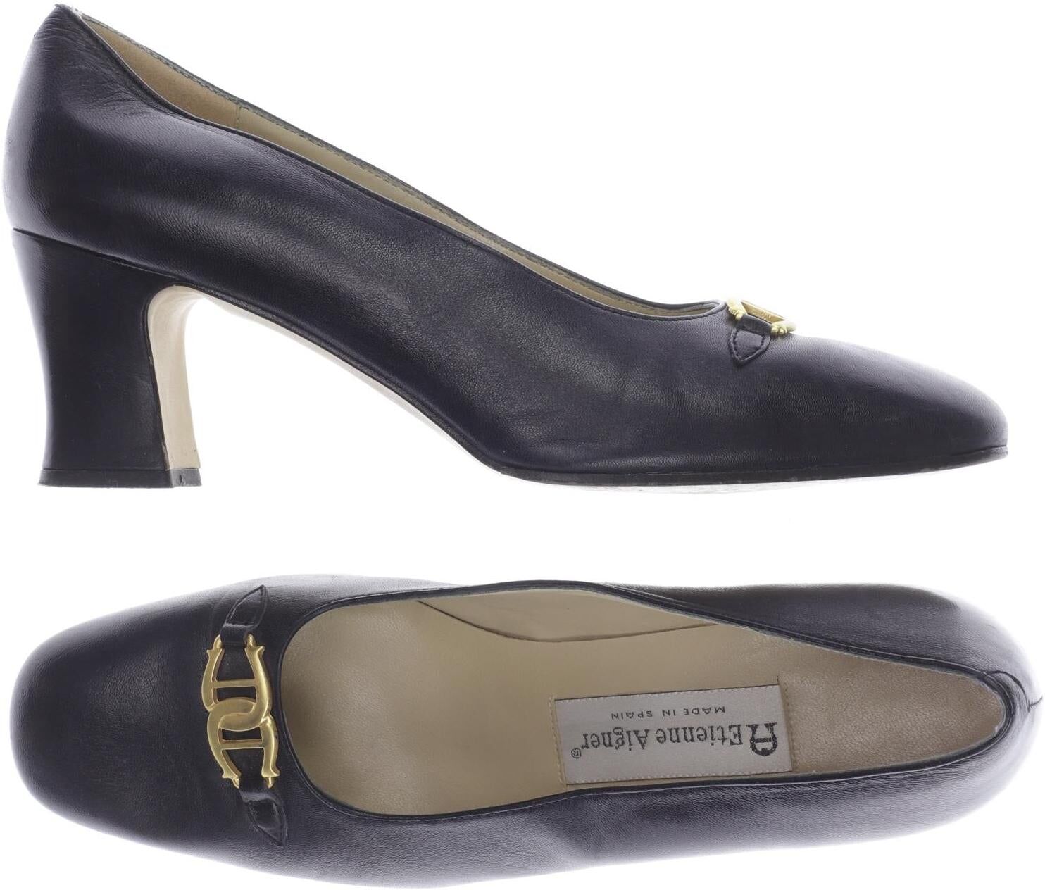 Etienne Aigner deutsch Damen Pumps, Marineblau, Gr. EU 41 (UK 7.5), Leder - Second Hand