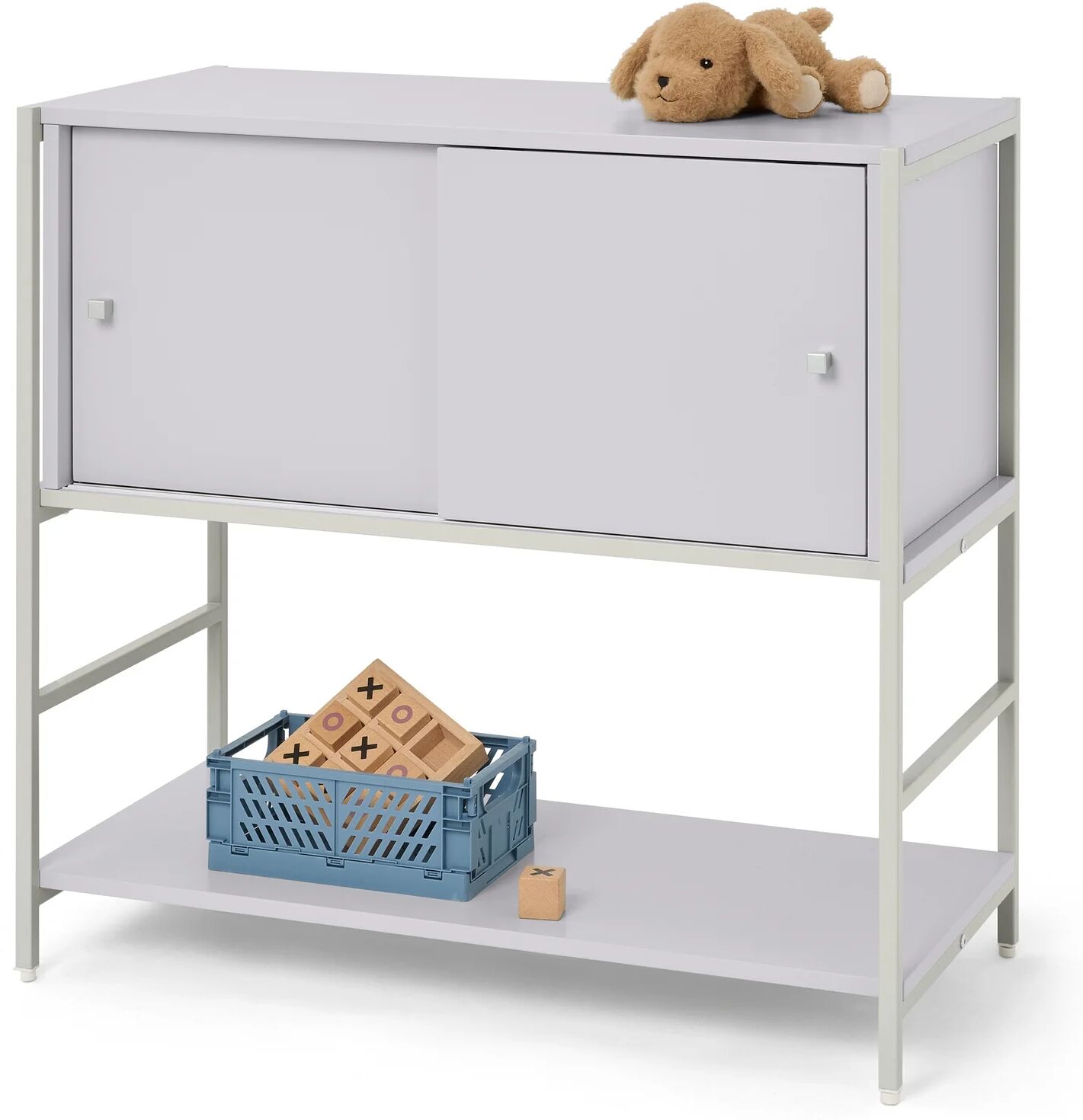Tchibo - Kindersideboard »Grade« mit Schiebetüren - 80,3x40x76,8cm - silber -