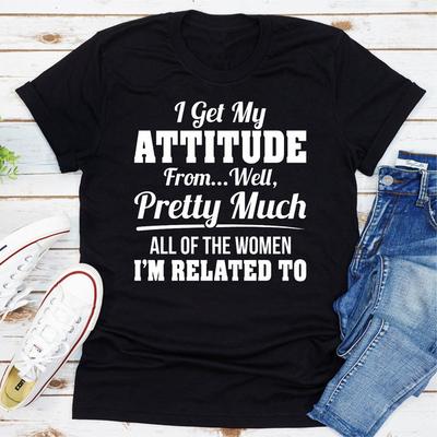 ForAllApparel I Get My Attitude From Well Pretty Much All Of The Women I Am Related To Black 2XL