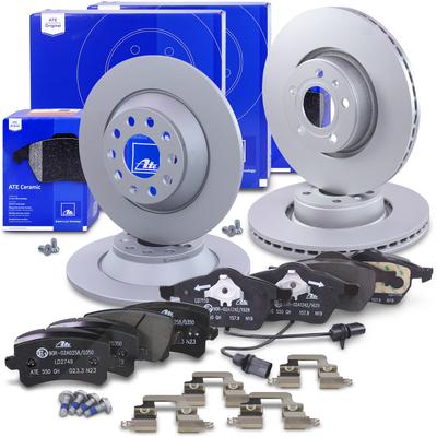 Ate Bremsscheiben +CERAMIC Bremsbeläge vorne+hinten [Hersteller-Nr. 40830694] für Audi