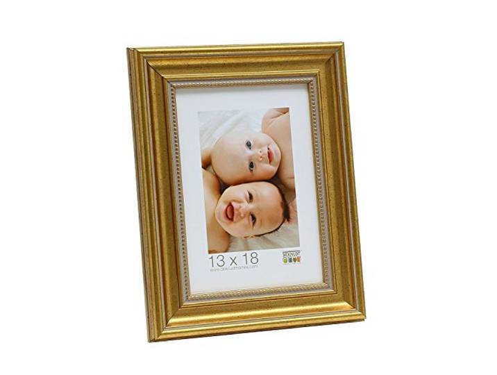 Deknudt Frames S45HA1 Fotolijst, 30 x 45 cm, goudkleurig, met kralenrand, kunststof