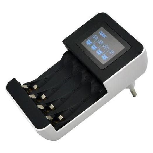 Olight Solight charger with LCD display, AC 230V, 450mA, 4 channels, AA/AAA, microprocessor controlled (AA, AAA) (8592718015886)