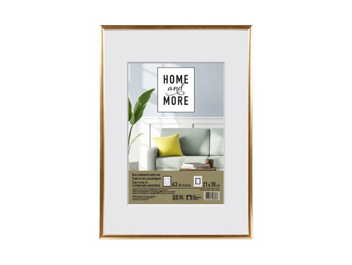 Home and More Kunststoffrahmen L1 29.7 x 42 cm Gold