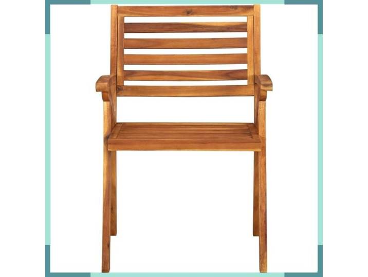 310630 Chaises de jardin lot de 3 Bois d'acacia solide