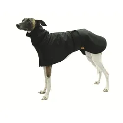 Fashion Dog eleganter Hundemantel speziell für Windhunde - Schwarz - 47 cm