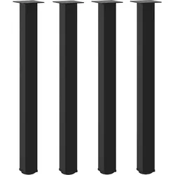 Helloshop26 - Set mit 4 Bartischbeinen 100–102 cm optimale Stabilität modernes Design aus schwarzem Stahl