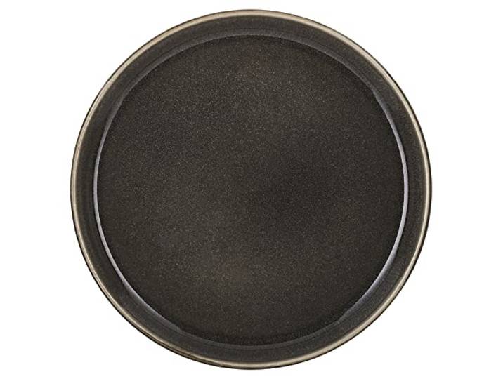 BITZ Assiette\, assiette à gâteau\, assiette à dessert en grès\, 21 cm de diamètre\, gris/gris