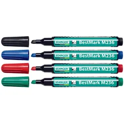 STANGER Permanentmarker-Set BestMark M236 1.0 - 4.0 mm farbsortiert