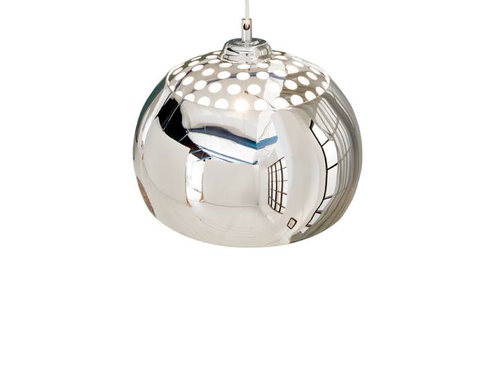 Design Pendellampe „Chromagon“ Ø 32 cm Silber Invicta Interiors