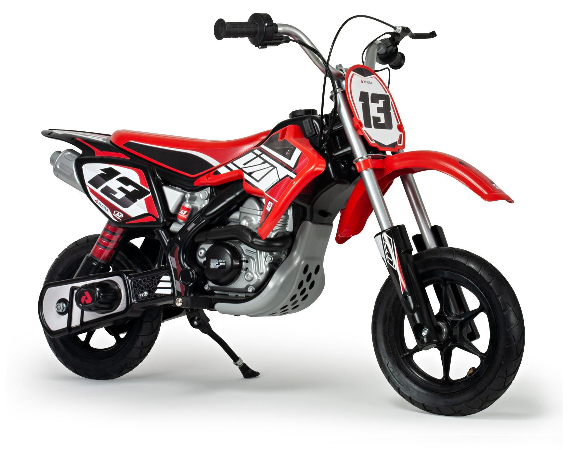 INJUSA Moto Cross Red Fighter Elektromotorrad für Kinder (6-10 Jahre) - 24V Elektro-Motorrad