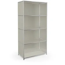 Aktenregal System 4 Metall Seidengrau