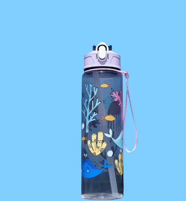 Inspire Essentials Large Capacity Sports Water Bottle Leak Proof Fitness Travel Drink Bottle purple B
