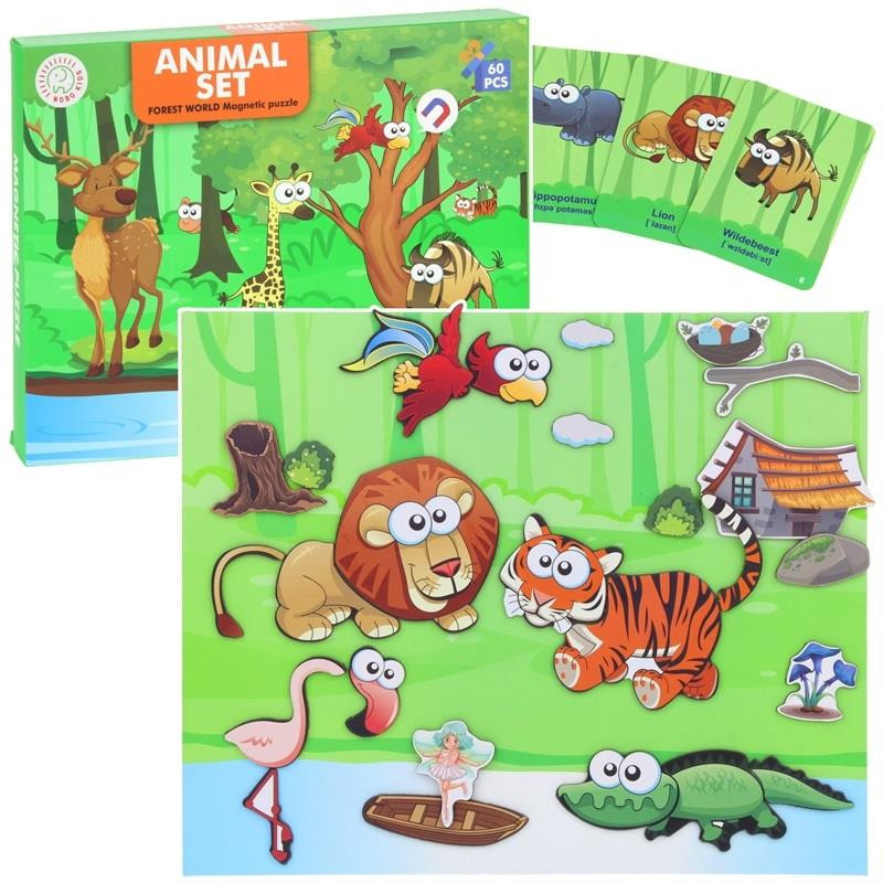 Nobo Kids Magnetisch Puzzelbord Safari Thema
