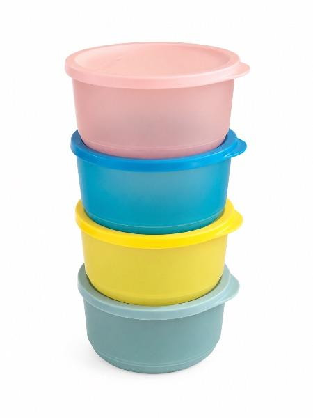 Tupperware Cubix Vershoudcontainers Rond, 530 ml, 4 stuks