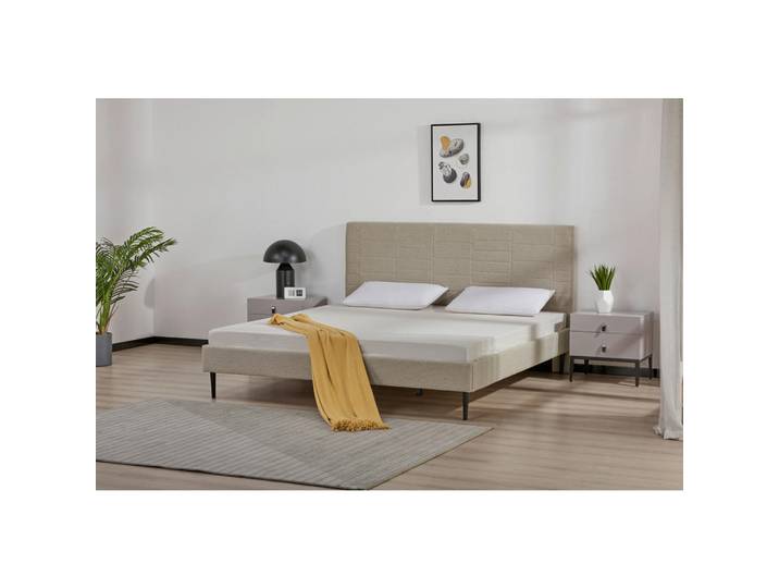 Livetastic Polsterbett, Beige, Holz, Metall, Kiefer, vollmassiv,vollmassiv, Sperrholz, 180x200 cm, Schlafzimmer, Betten, Polsterbetten
