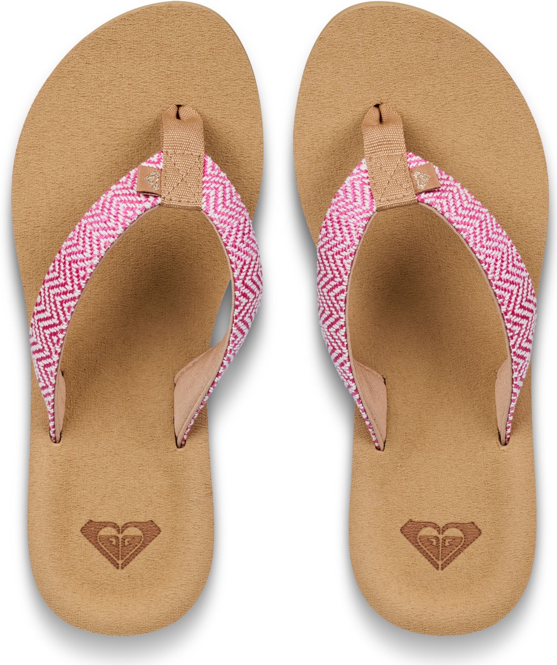 Zehentrenner ROXY "PORTO RAFFIA", Damen, Gr. 37, raspberry, Synthetik, Textil, Schuhe Zehentrenner