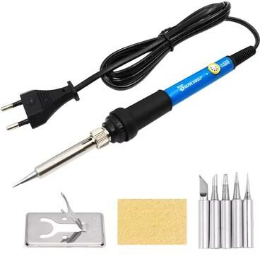Uplift Essentials Electric Soldering Iron With Digital Display Adjustable Temperature 60w Set 2 110v Us Plug