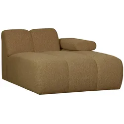 Modulsofa Mojo aus Bouclé-Stoff, modern mit Chaiselongue rechts, gelb braun, flexibel und komfortabel