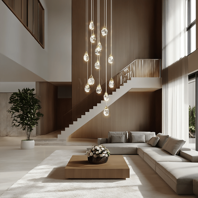 Hailstone   Luxury Crystal Chandelier   14 Stones / Warm White (3000k)   MOD LIGHTING