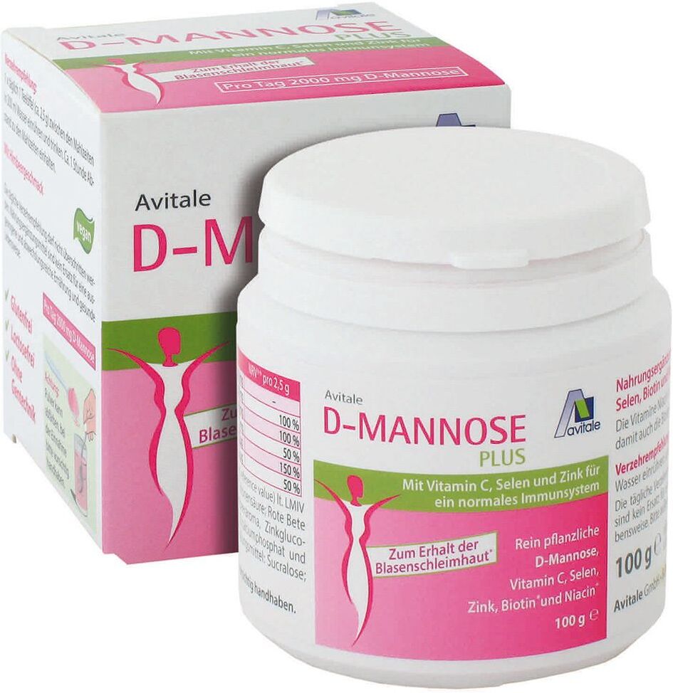 Avitale D-Mannose Plus 2000 mg Pulver m.Vit.u.Mineralstof. 100 g