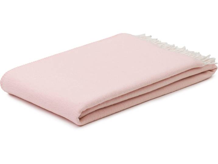 Wohndecke GÖZZE Iowa , rosa (altrosa), B:150cm L:200cm, Baumwolle, Polyacryl, Wohndecken, Wohndecke, mit Fransen