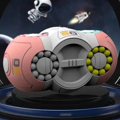 Multisell Products Hub Bean Magic Cube Mind Brain Teaser, Fidget Toy For Decompression, Eight sided Rotation pink