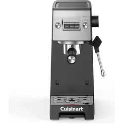 Cuisinart Espresso Machine Slim with Steam Wand, Siebträgermaschine, Schwarz, Silber