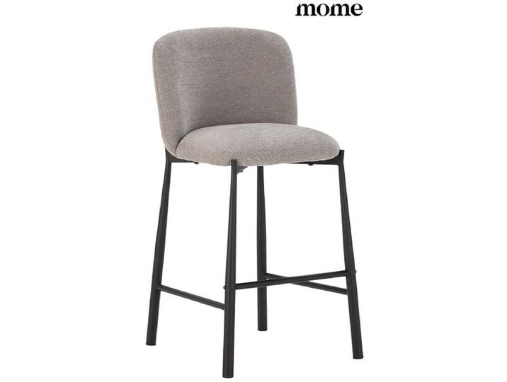 MOME Barhocker GINNY stoff grau