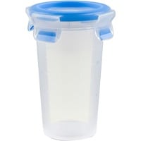 CLIP & CLOSE Frischhaltedose 0,35 Liter transparent/blau, rund, Ø 9,2cm