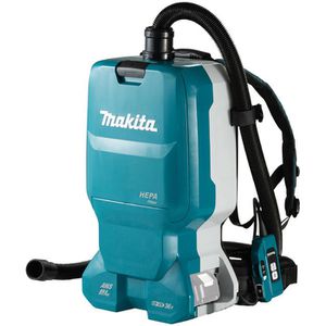 Makita Rucksackstaubsauger DVC665ZU, 2x 18 Volt, Akku, Behältervolumen 6 Liter