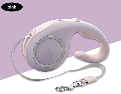 Uplifted Finds Ergonomic Automatic Telescopic Pet Leash pink 5 M