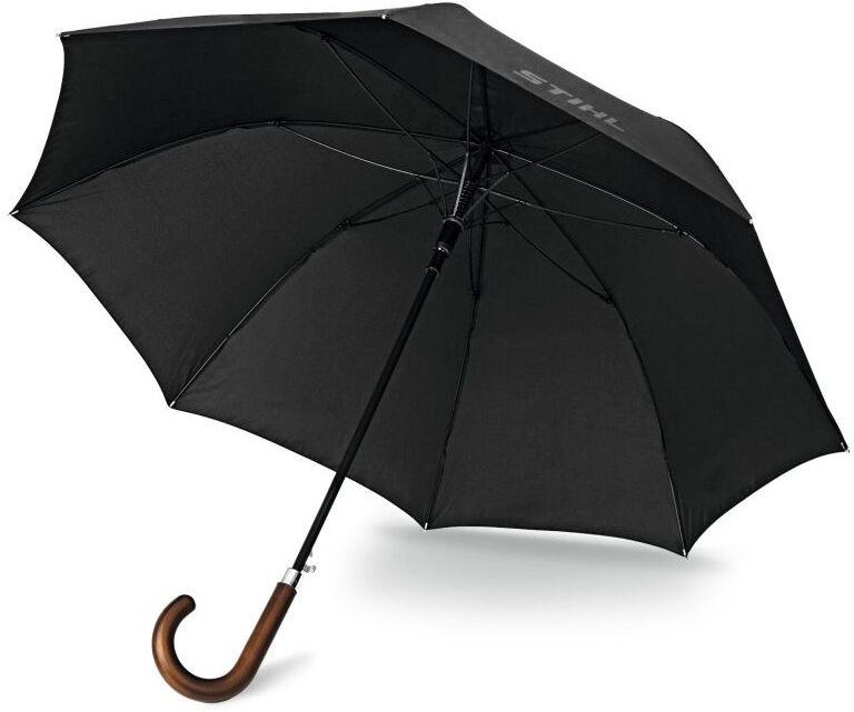 Parapluie canne avec manche en bois STIHL 0420-960-0009 Noir